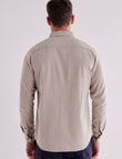 Gasoline Herringbone Long Sleeve Shirt, Ivory product photo View 02 S