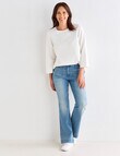 Ella J Textured Knit Top, Ivory product photo View 03 S