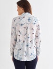 Ella J Classic Viscose Shirt, Bird Print product photo View 02 S