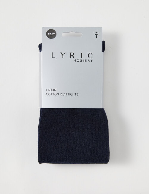 Lyric Cotton Rich Tight, 1-Pack, Navy, S-XT product photo View 02 L
