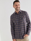 Kauri Trail Ben Long Sleeve Shirt, Navy Marle product photo
