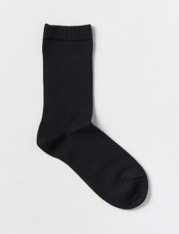 DS Socks Merino Cashmere Crew Socks, Black, 5-11 product photo
