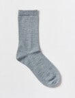 DS Socks Merino Cashmere Crew Socks, Grey Marle, 5-11 product photo