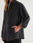 Mineral Emmett Denim Over Shirt, Washed black product photo View 05 S
