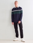 Tarnish Long Sleeve Rugby Tees, Navy product photo View 03 S