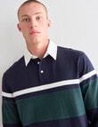 Tarnish Long Sleeve Rugby Tees, Navy product photo View 04 S
