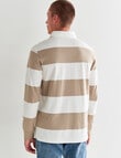 Tarnish Rugby Tee, Stone Stripe product photo View 02 S