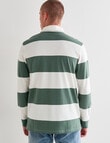 Tarnish Stripe Long Sleeve Rugby Tees, Khaki product photo View 02 S