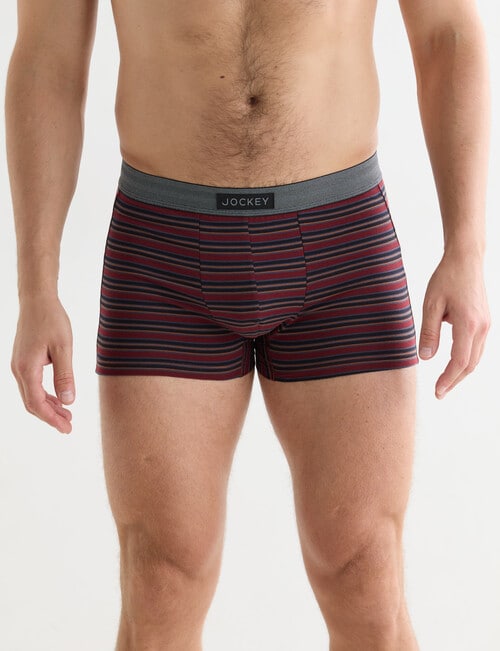 Jockey Comfort Heritage Stripe Trunk, 3-Pack, Grey & Deep Forest product photo View 02 L