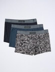 Jockey Comfort Distorted Check Trunk, 3-Pack, Grey & Black product photo