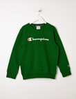 Champion Script Crew Sweatshirt, Mangrove Leaf product photo