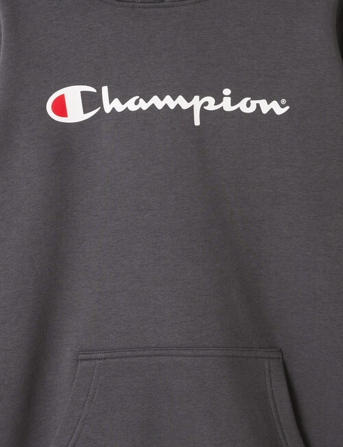 Champion Script Hoodie, Grey Ocean product photo View 03 L
