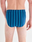 Jockey Sports Stripe Brief, Blue & Teal product photo View 02 S