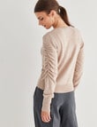 State of play Wool Cashmere Long Sleeve Sweater, Oatmeal Marle product photo View 02 S