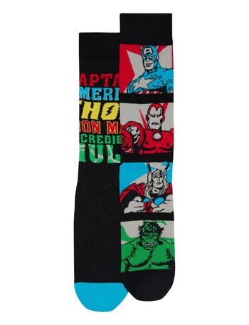 Licensed Marvel Crew Socks, 2-Pack, Black product photo