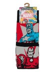 Licensed Marvel Crew Socks, 2-Pack, Black product photo View 02 S