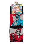 Licensed Marvel Crew Sock, 2-Pack, Assorted, Black product photo View 02 S