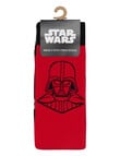 Licensed Star Wars Crew Socks, 2-Pack, Black & Red product photo View 02 S