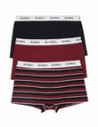 Bonds Guyfront Stripe Trunk, 3-Pack, Black & Astor Red product photo View 02 S