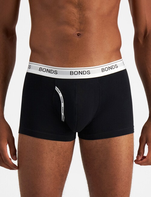 Bonds Guyfront Stripe Trunk, 3-Pack, Black & Astor Red product photo View 07 L