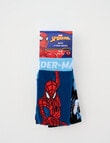 Licensed Marvel Spider Man Crew Sock, 2-Pack, Navy Blue product photo View 02 S