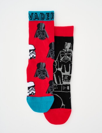 Licensed Disney Star Wars Crew Sock, 2-Pack, Vader Storm Trooper product photo