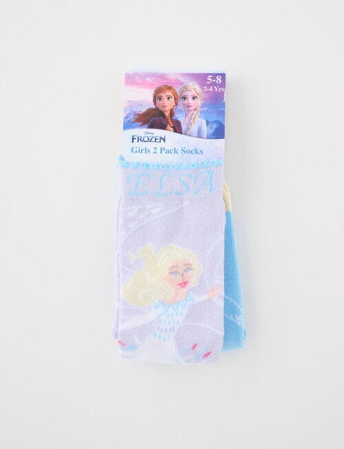 Licensed Disney Frozen Crew Sock, 2-Pack, Elsa Snow product photo View 02 L