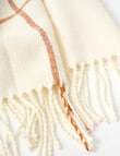 Boston + Bailey Check Scarf, Ivory & Bronze product photo View 02 S