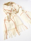 Boston + Bailey Check Scarf, Ivory & Bronze product photo View 03 S