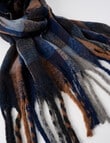Boston + Bailey Check Blanket Scarf, Browns & Blues product photo View 02 S