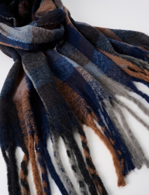 Boston + Bailey Check Blanket Scarf, Browns & Blues product photo View 02 L