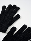 Boston + Bailey Chenille Gloves, Black product photo View 02 S