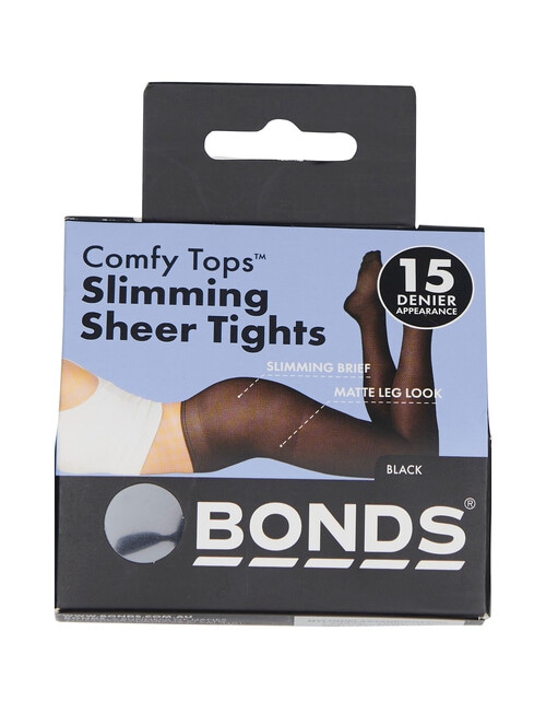Bonds Comfy Tops Sheer Slimming, 15D, Black product photo View 03 L