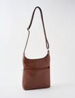 Boston + Bailey Soft Zip Crossbody Bag, Brown product photo
