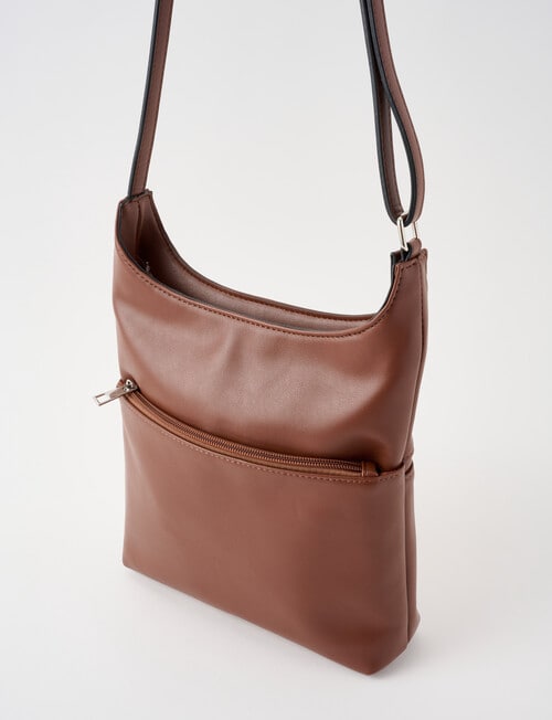 Boston + Bailey Soft Zip Crossbody Bag, Brown product photo View 03 L