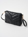 Boston + Bailey Quilted Envelope Crossbody Bag, Black product photo View 03 S