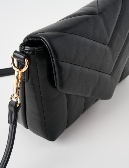 Boston + Bailey Quilted Envelope Crossbody Bag, Black product photo View 05 L