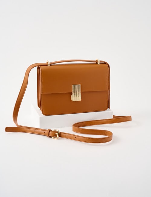 Whistle Accessories Buckle Crossbody Bag, Latte product photo