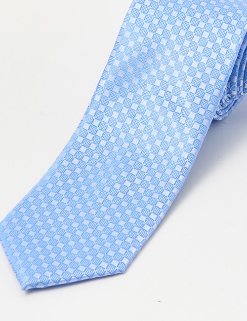 Laidlaw + Leeds Dobby Square Tie, 7cm, Light Blue product photo View 02 L