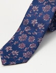 Laidlaw + Leeds Floral Textured Tie, 7cm, Navy product photo View 02 S