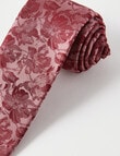 Laidlaw + Leeds Floral Tonal Tie, 7cm, Burgundy product photo View 02 S