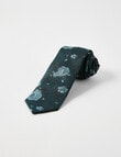 Laidlaw + Leeds Floral Tonal Tie, 7cm, Petrol product photo