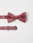 Laidlaw + Leeds Tonal Floral Bow Tie, Burgundy product photo