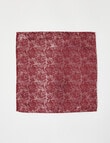 Laidlaw + Leeds Tonal Floral Pocket Square, Burgundy product photo View 02 S
