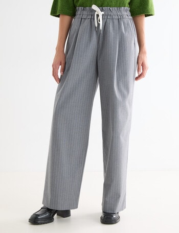 Mineral Stripe Beth Wide leg Pant, Grey product photo
