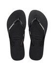 Havaianas Slim Logo Pop-Up Jandal, Black & White product photo
