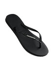 Havaianas Slim Logo Pop-Up Jandal, Black & White product photo View 03 S
