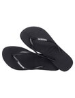Havaianas Slim Logo Pop-Up Jandal, Black & White product photo View 05 S