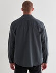 Tarnish Long Sleeve Washed Denim Shirts, Black product photo View 02 S