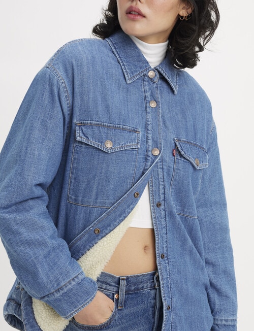 Levis Nola Shacket, Denim Blue product photo View 03 L